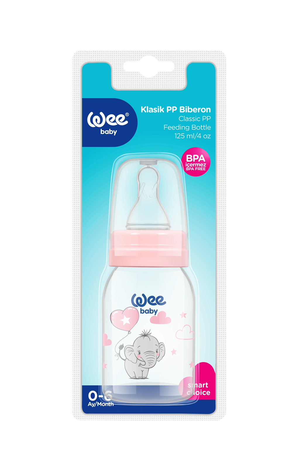 WEE BABY 0-6 AY KLASİK PP BİBERON 125 ML KOD 851