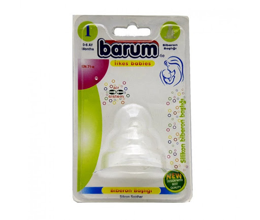 BARUM SİLİKON BİBERON EMZİGİ NO: 1 ( KİRAZ UÇLU )