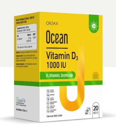 OCEAN VİTAMİN D3 1000 IU 20 ML SPREY