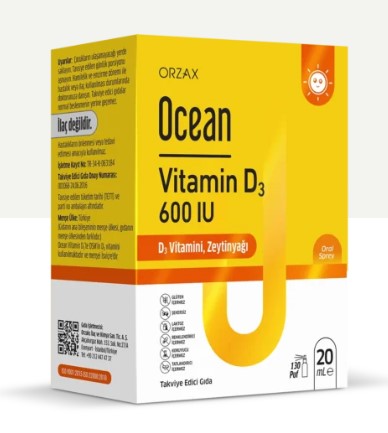 OCEAN VİTAMİN D3 600 IU 20 ML SPREY