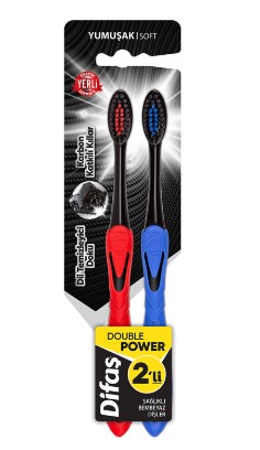 DİFAŞ DOUBLE POWER 2 Lİ DİŞ FIRÇASI ORTA