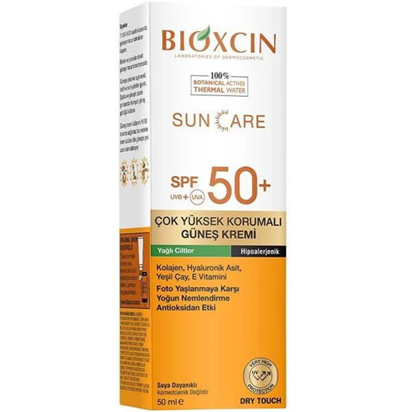 BİOXCİN GÜNEŞ KREMİ SUN CARE SPF50+ HİPOALERJENİK YAĞLI CİLTLER İÇİN 50 ML
