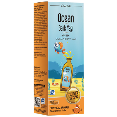 OCEAN OMEGA 3 PORTAKALLI BALIK YAĞI ŞURUBU 150 ML