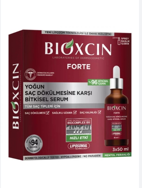 BİOXCİN FORTE SERUM 3 X 50 ML ( YOĞUN SAÇ DÖKÜLMESİNE KARŞI )