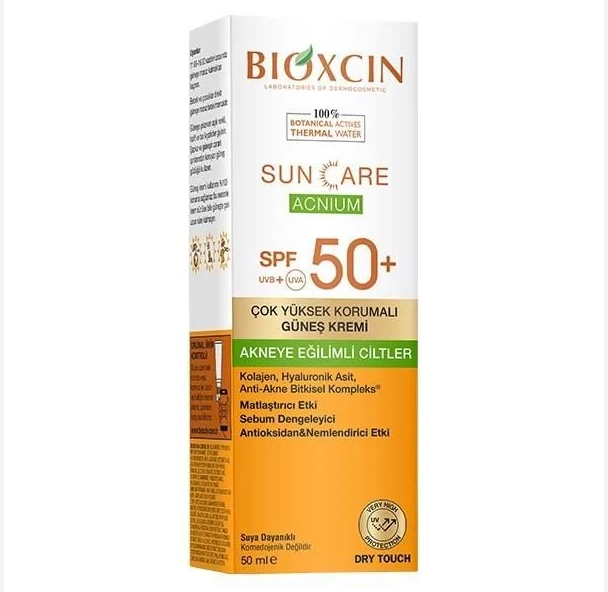 BİOXCİN GÜNEŞ KREMİ SUN CARE SPF50+ AKNEYE EĞİMLİ CİLTLER İÇİN 50 ML