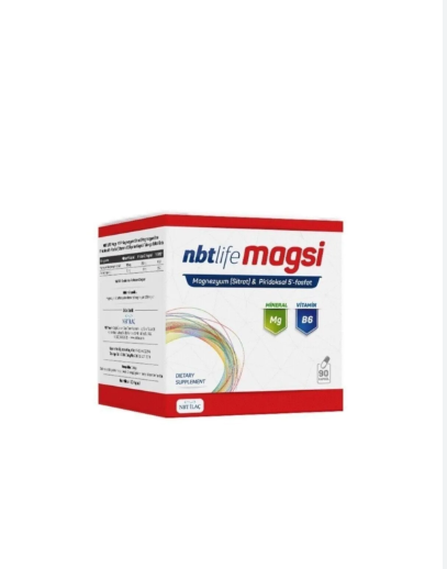NBT LİFE MAGSİ P5P VİTAMİN B6 90 KAPSÜL ( MAGNEZYUM SİTRAT )