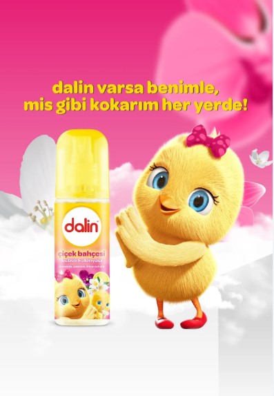DALİN SPREYLİ BEBEK KOLONYASI ÇİÇEK BAHÇESİ 150 ML