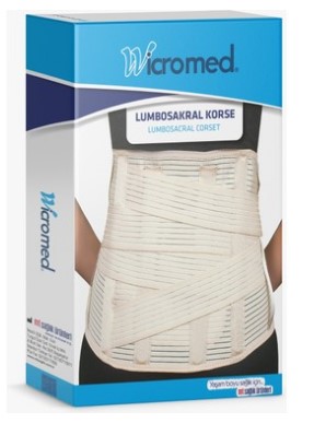 WİCROMED KORSE LUMBOSAKRAL 32 CM SİYAH STANDART 1 -90CM XS/S/M/L
