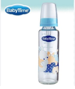 BABY TİME KİRAZ UCLU CAM BİBERON 225 ML BT073