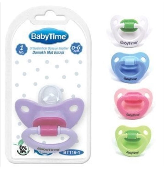 BABY TİME SİLİKON DAMAKLI MAT GÖVDELİ EMZİK :1 BT116