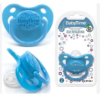 BABY TİME SİLİKON DAMAKLI KAPAKLI MAT EMZİK NO:1 BT128