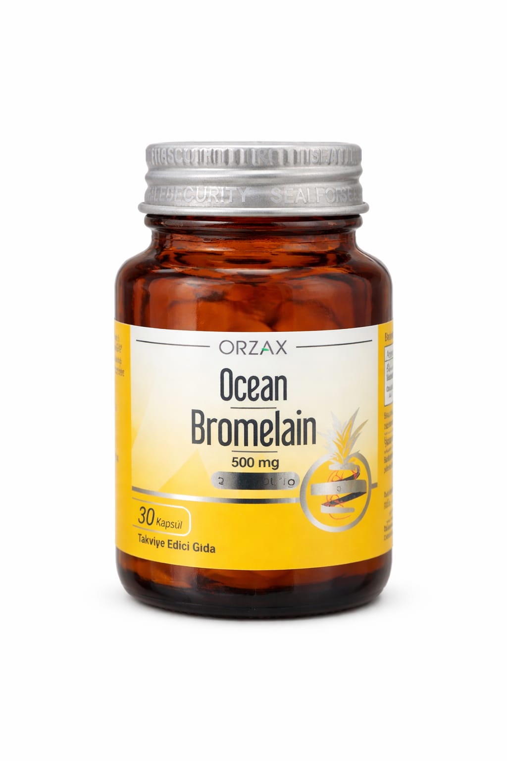 OCEAN BROMELAİN 500 MG 30 KAPSÜL ( SİNDİRİM & ÖDEM ATICI ) KUTUSUZ