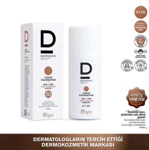 DERMOSKİN BE BRİGHT LİKİT FONDOTEN SPF 50+ 33 ML LIGHT