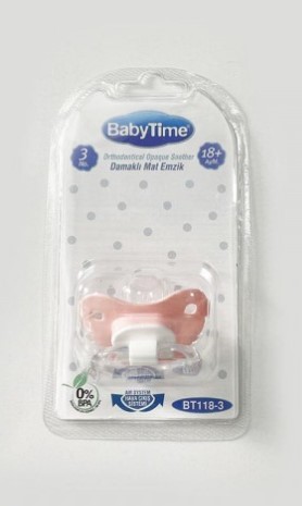 BABY TİME SİLİKON DAMAKLI MAT GÖVDELİ EMZİK NO:3 KOD: BT118