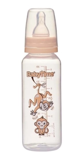 BABY TİME KLASİK PP BİBERON (SİLİKON DAMAKLI UÇLU) 250ML KOD: BT067