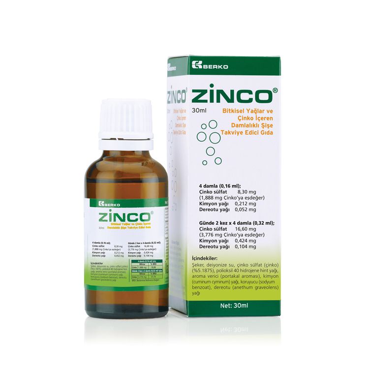 ZİNCO BİTKİSEL GAZ GİDERİCİ DAMLA 30 ML