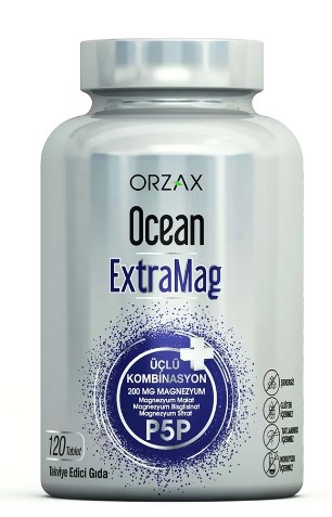 OCEAN EXTRAMAG MAGNEZYUM ÜÇLÜ KOMBİNASYON 120 TABLET