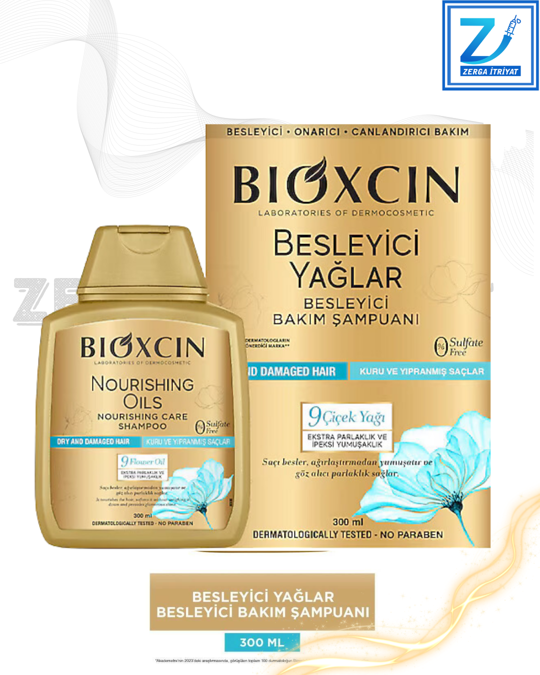BİOXCİN BESLEYİCİ YAĞLAR 300 ML (KURU VE YIPRAMIŞ SAÇLAR)