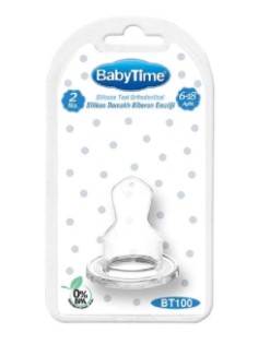BABY TİME DAMAKLI BİBERON EMZİĞİ NO:2 BT100