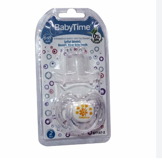BABY TİME KİRAZ UCLU ŞEFFAF DESENLİ EMZİK NO:2 BT147