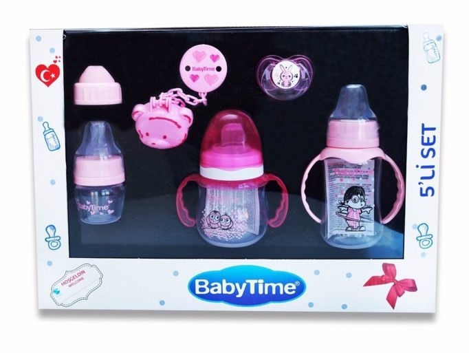 BABY TİME HEDİYE SETİ 5 Lİ PEMBE BT206