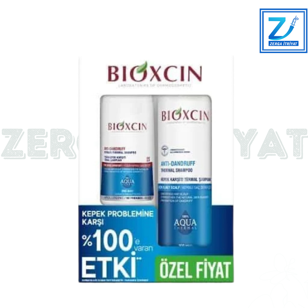 BİOXCİN AQUA THERMAL KEPEK KARŞITI TERMAL ŞAMPUAN 300 ML + 200 ML HEDİYELİ KOFRE PAKET