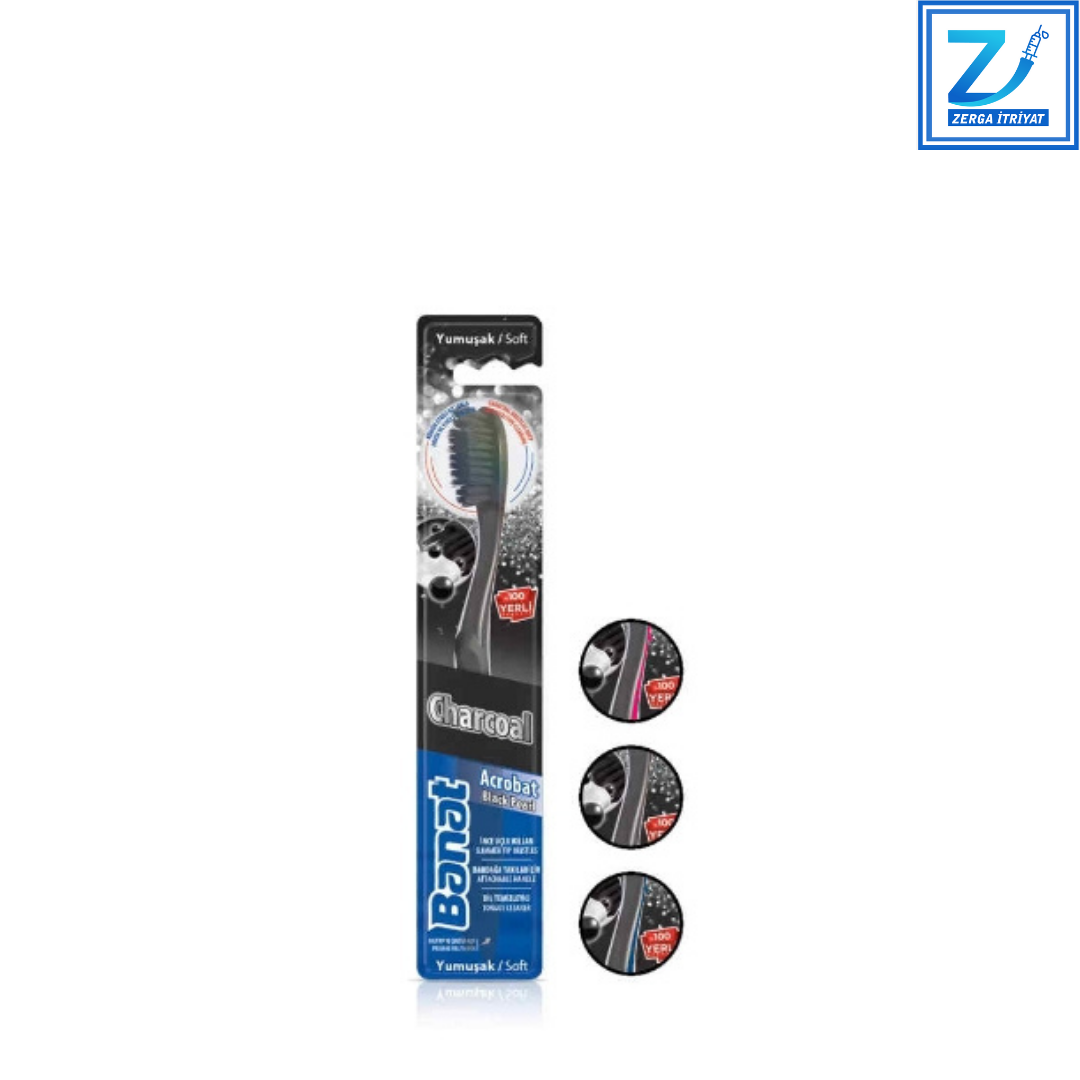 BANAT CHARCOAL ACROBAT YUMUŞAK DİŞ FIRÇASI
