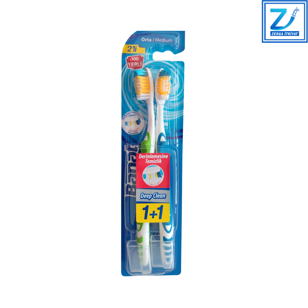 BANAT DEEP CLEAN DİŞ FIRÇASI MEDİUM(ORTA) 1+1