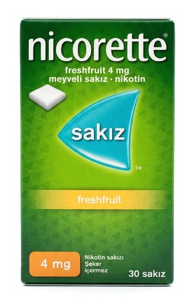 NİCORETTE MEYVELİ NİKOTİN SAKIZI 4 MG 30 SAKIZ