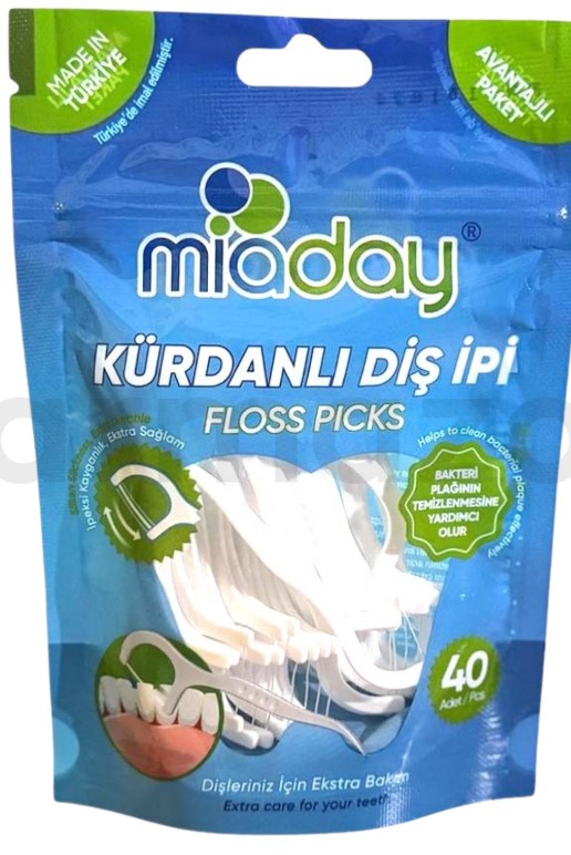MİADAY KÜRDANLI DİŞ İPİ 40'LI