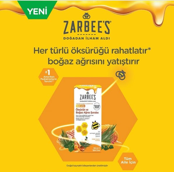 ZARBEE'S TÜM AİLE ÖKSÜRÜK VE BOĞAZ ŞURUBU 150 ML