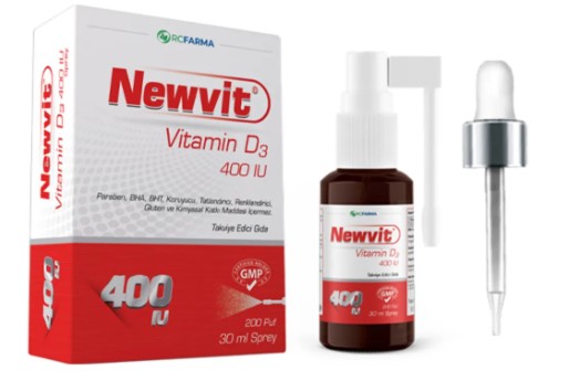 NEWVİT VİTAMİN D3 400 IU SPREY 30 ML