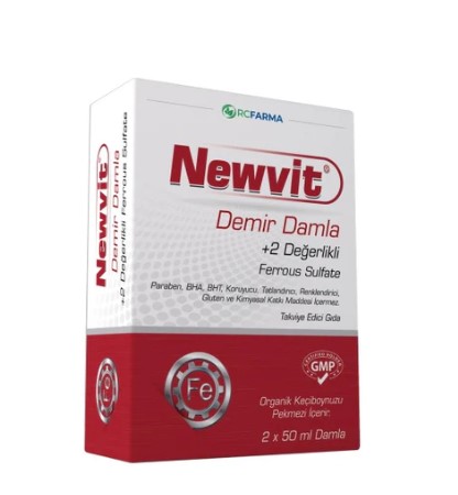 NEWVİT DEMİR DAMLA 2 X 50 ML
