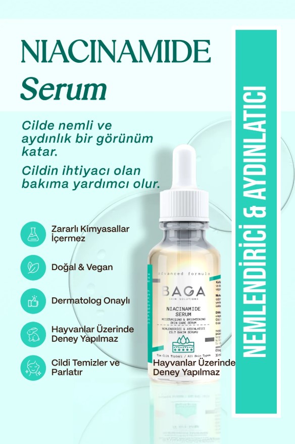 BAGA AYDINLATICI VE NEMLENDİRİCİ SERUM NİACİNAMİDE