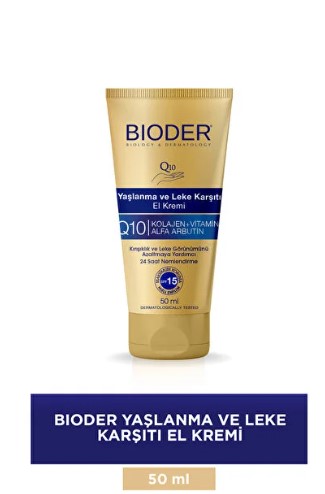 BİODER YAŞLANMA KARŞITI LEKE VE EL KREMİ 50 ML