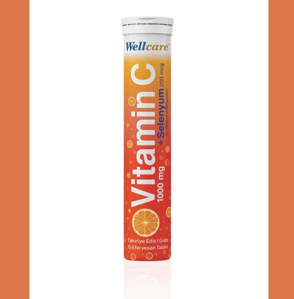 WELLCARE VİTAMİN C 1000 MG + SELENYUM 15 EFERVESAN TABLE