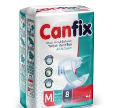 CANFİX TEKSTİL YÜZEYLİ HASTA BEZİ MEDİUM 8 Lİ ORTA BOY BEL BANTLI BEL ÖLÇÜSÜ : 85 - 115 CM