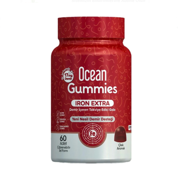OCEAN GUMMİES İRON EXTRA (DEMİR) 60 ADET