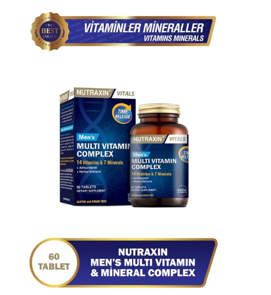 NUTRAXİN MEN'S MULTİ VİTAMİN COMPLEX 60 TABLET