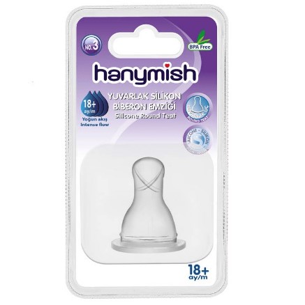 HANYMİSH SİLİKON BİBERON EMZİK UCU NO: 3 CODE 462