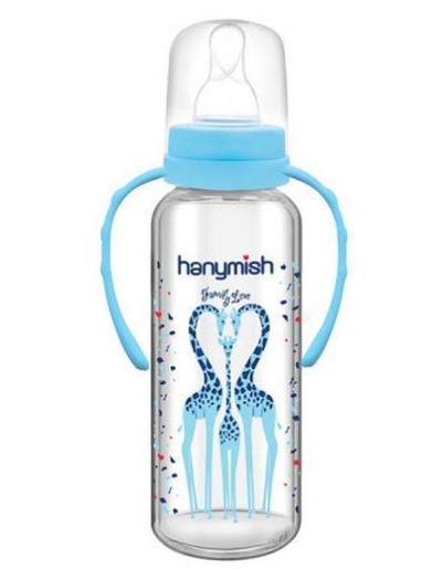 HANYMİSH KULPLU CAM BİBERON 240 ML CODE 402