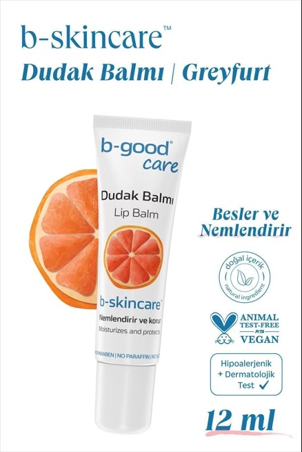 B-GOOD CARE LİP DUDAK BALMI 12 ML GREYFURT DUDAK NEMLENDİRİCİ