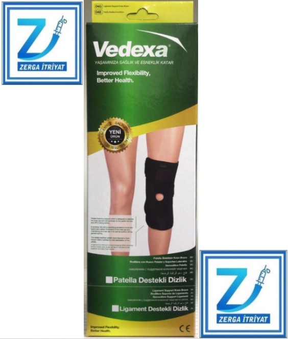 VEDEXA LİGAMENT DESTEKLİ PATELLA DİZLİK BEDENSİZ ( DİZ AÇIK )