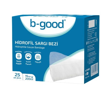 B-GOOD HİDROFİL SARGI BEZİ 15X200 CM 25'Lİ PAKET