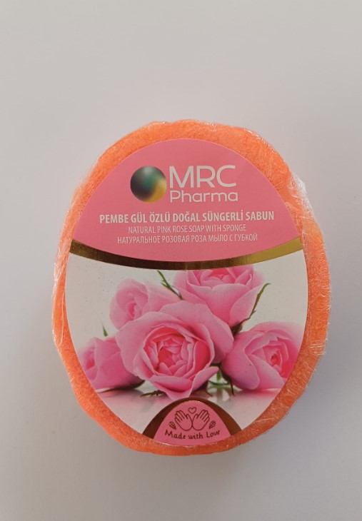 MRC PEMBE GÜL ÖZLÜ DOĞAL SÜNGERLİ SABUN 135 GR