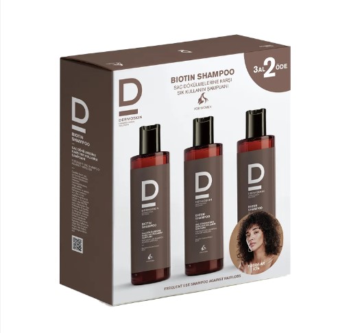 DERMOSKİN BİOTİN ŞAMPUAN 3 AL 2 ÖDE KADINLARA ÖZEL 200 ML