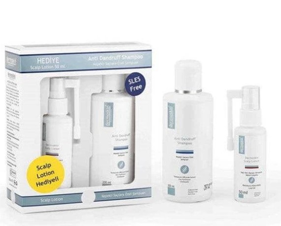 DERMOSKİN KEPEKLİ SAÇLARA ÖZEL ŞAMPUAN 200 ML + SAÇLI DERİ BARİYER KORUYUCU BAKIM LOSYONU 50 ML HEDİYELİ