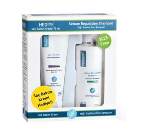 DERMOSKİN ŞAMPUAN YAĞLI SAÇLARA ÖZEL 200 ML + SAÇ BAKIM KREMİ 75 ML HEDİYE