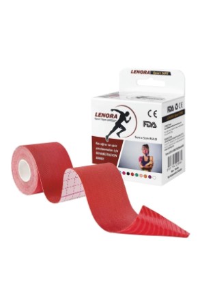 LENORA KİNESİYOLOJİ BANDI 5 CM X 5 M AĞRI BANDI ( KIRMIZI )