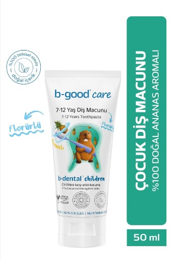 B-GOOD CARE 7-12 YAŞ DİŞ MACUNU FLORÜRLÜ ANANASLI 50 ML